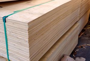 Bunches of plywood.