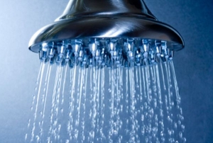 Shower head pouring water