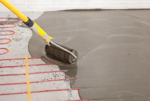 Concrete being poured.