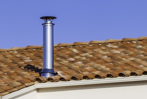 chimney protruding from a roof