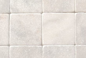 squares of white tumbled marble