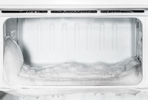 Freezer full of ice