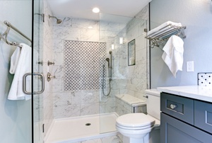 A modern shower.