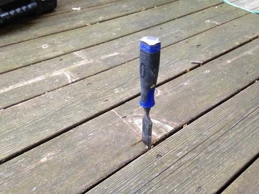 Repeat as necessary, pull all nails that stand between you and removing the rott