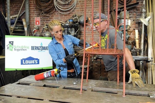 Nicole Curtis works with Bernzomatic blow torch