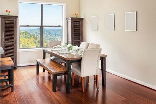 dining table with bench