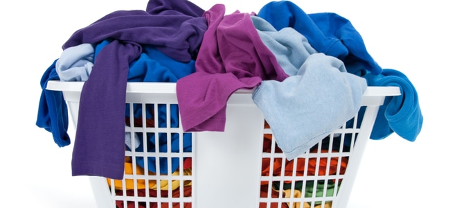 separating clothes for laundry