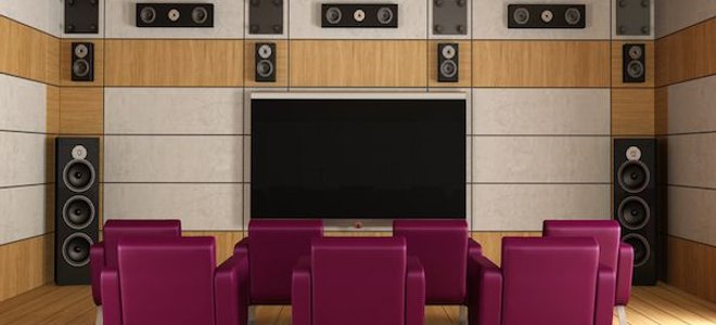home theater complete with a surround-sound system