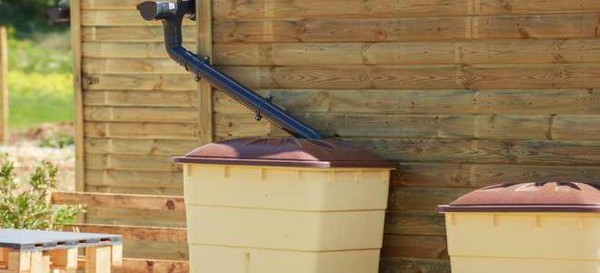 A rainwater collection system.