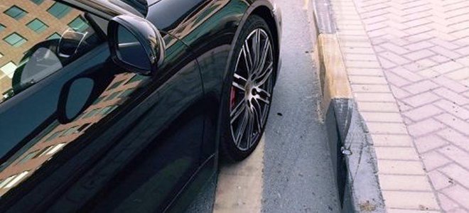 a car next to a curb