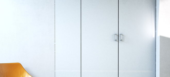 white bi-fold closet doors