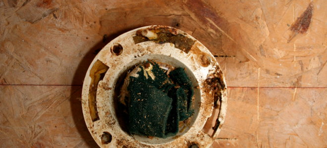 toilet wax ring set into subflooring