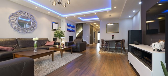 Blue LED lights.