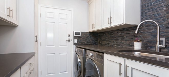 A laundry room.