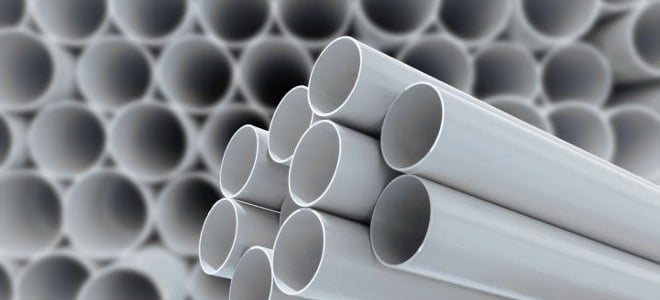 A pvc pipe stack. 