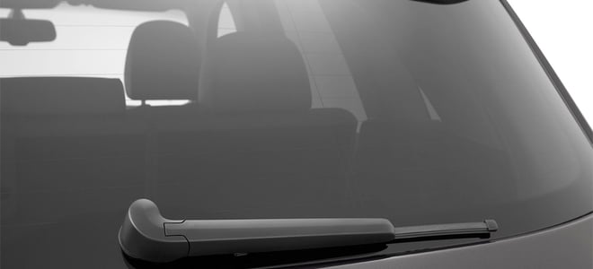 rear windshield wiper on black car