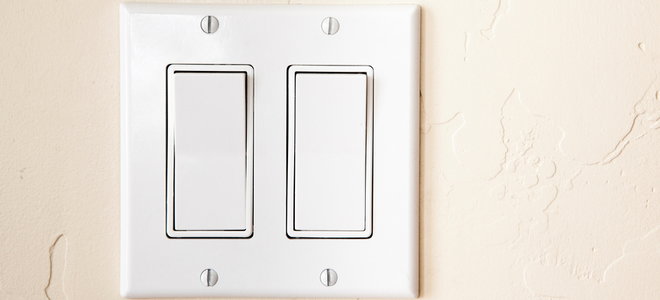 double light switch on a wall
