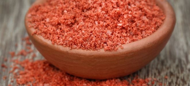 red salty powder in bowl