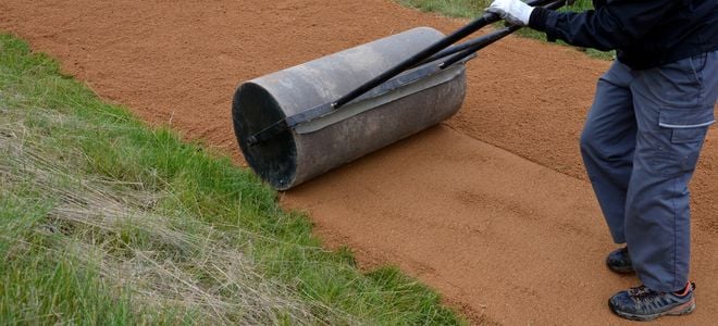 lawn roller leveling soil