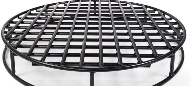fire pit grill grate on white background