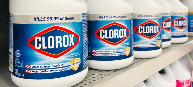 row of Clorox bleach