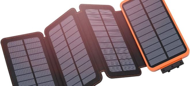 small set of portable solar panels