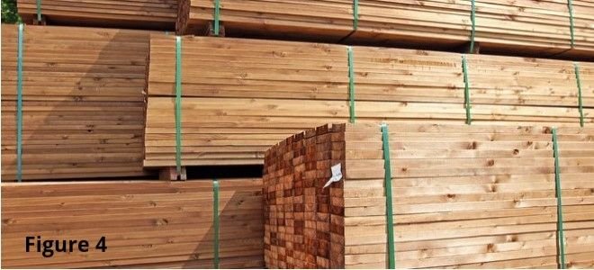 stacks of lumber for construction