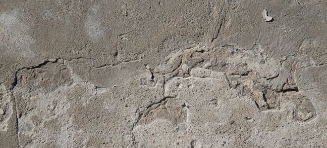 cracked flaking concrete