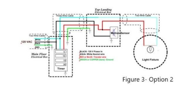 motion detecting light switch diagram