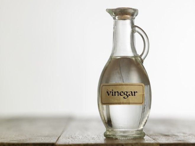 bottle labeled vinegar