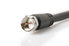 A coaxial cable on a white background.
