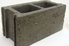 An isolated cinder block on a white background.