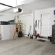 An organized garage with lots of storage.