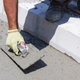leveling concrete with a tool