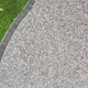 aggregate concrete patio or path in lawn