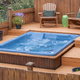 deck with built in hot tub