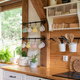 wood design in farmhouse kitchen