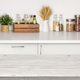 Kitchen counter space with containers