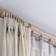drapes with wooden rings