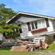 House in Avonside collapses in the largest earthquake Christchurch has ever experienced - 7.1 on the Richter Scale on March 26, 2011 in Christchurch.
