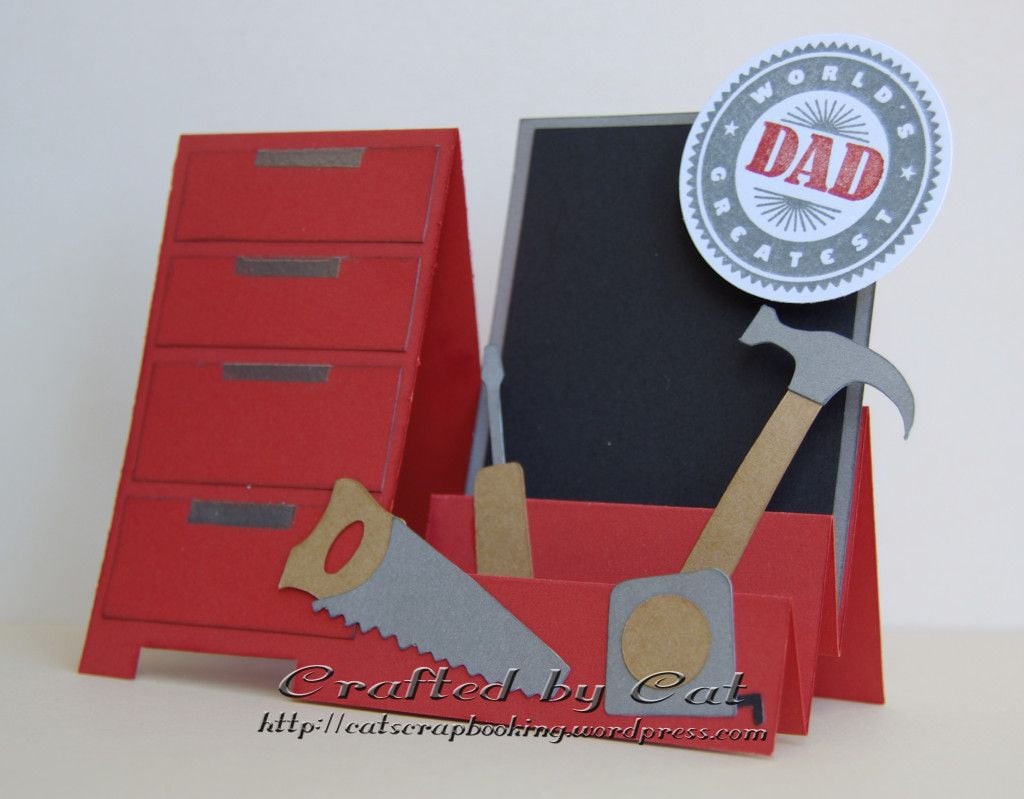 This 3D toolbox card will make the perfect Father's Day gift for the handyman of the house.