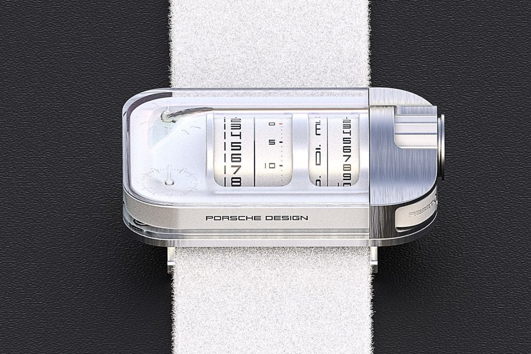 All-white version of Simon Grytten's Porsche 917-inspired concept watch.