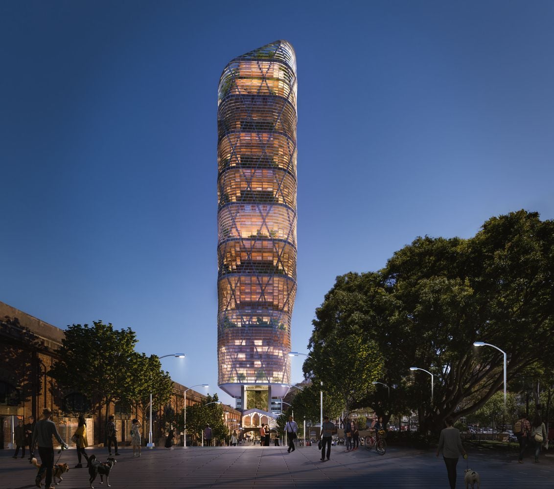 Renderings for the SHoP-designed Atlassian Sydney Headquarters, soon to be the world's tallest timber tower. 