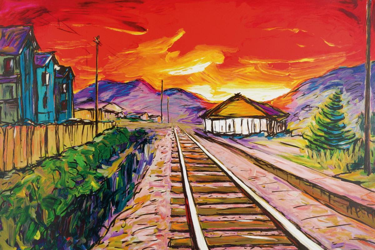 Bob Dylan's Train Tracks silkscreen artwork