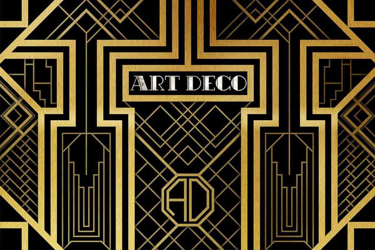 Graphic illustrating some of the Art Deco movement's more standout design features.