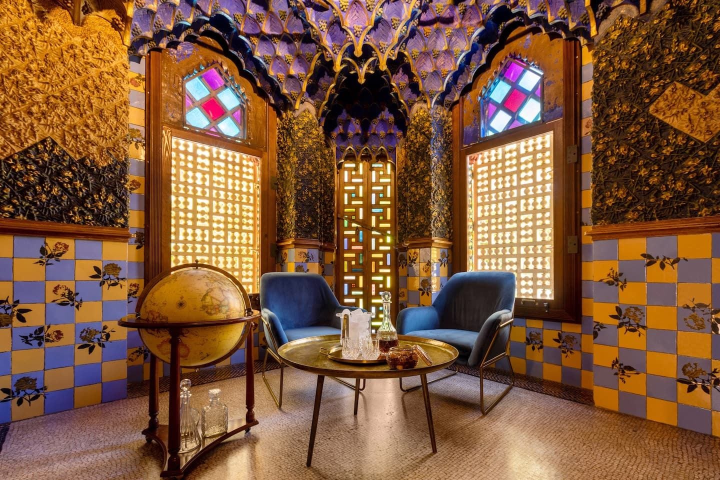 Lavish smoking room inside architect Antoni Gaudí's historic Casa Vicens.