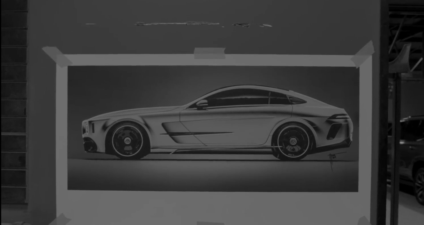 Concept drawing for will.i.am's collaborative WILL.I.AMG four-wheeler with Mercedes