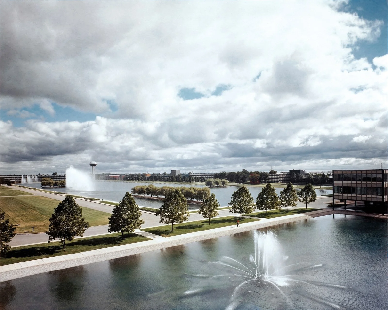 The Lake, a large body of water contained within the General Motors Technical Center campus