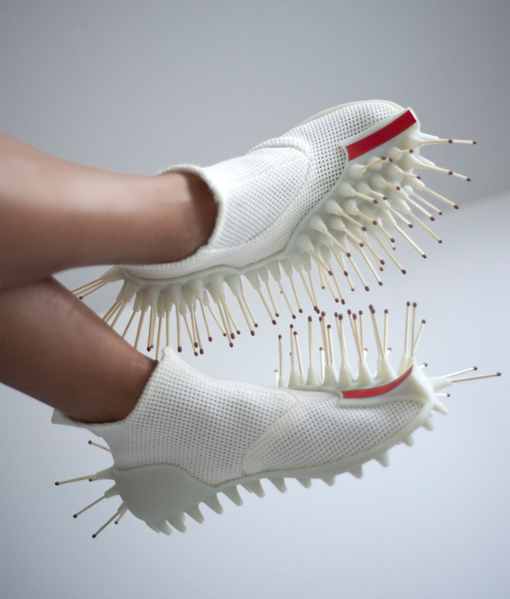 These spiky white shoes featured Netha Goldberg's NETINA collection are actually loaded with usable matches. 