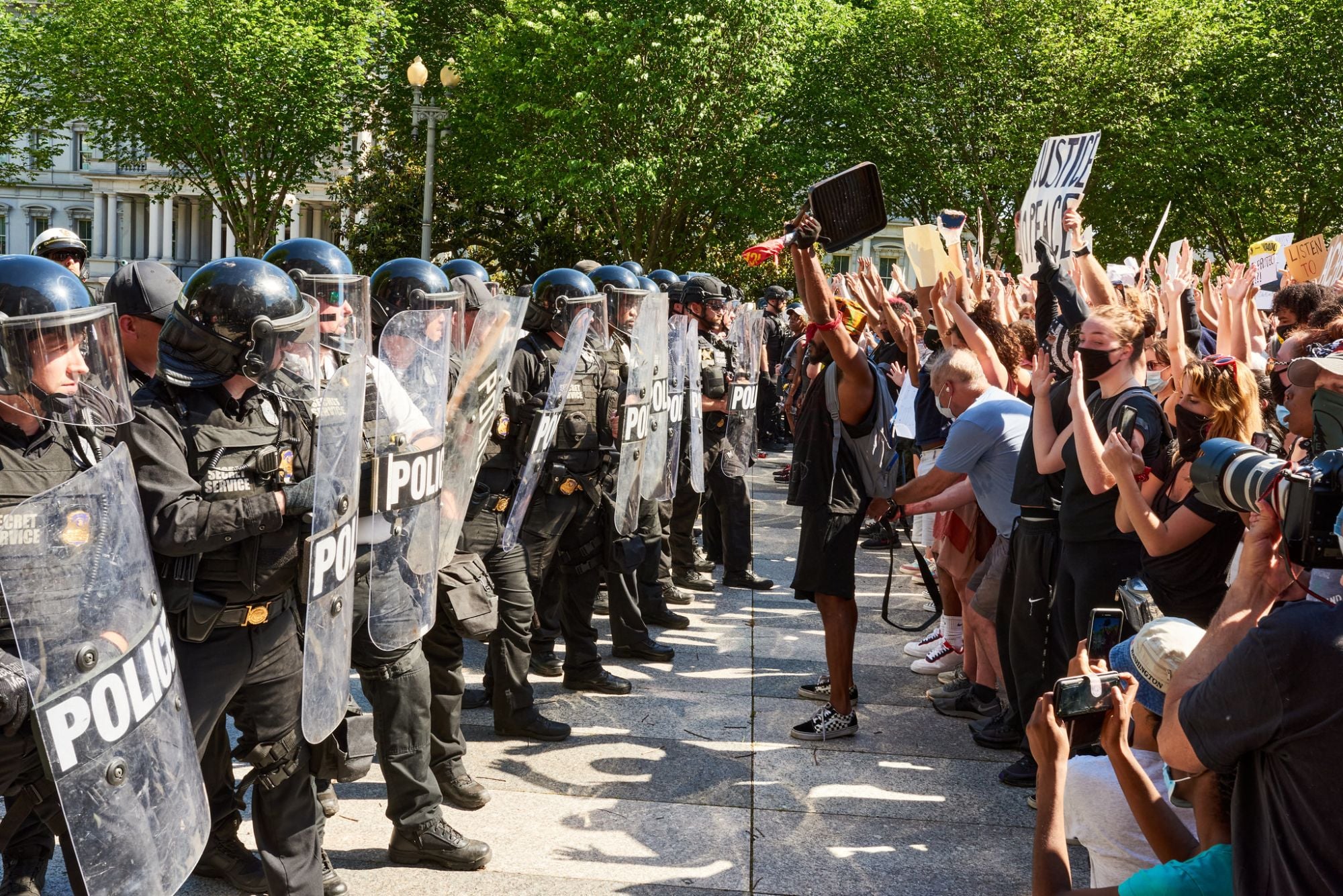 A Black Lives Matter protest  in Washington D.C., photographed by Geoff Livingston in May 2020.